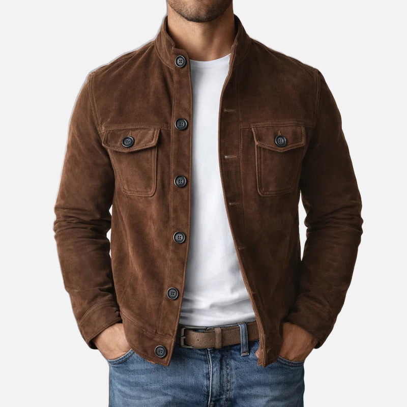 Varga | Chamarra bomber de gamuza premium