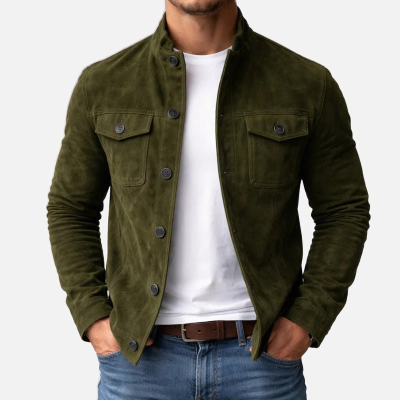 Varga | Chamarra bomber de gamuza premium