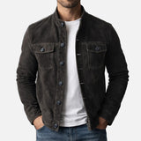 Varga | Chamarra bomber de gamuza premium