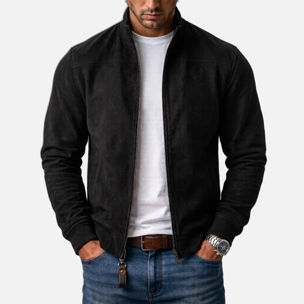 Varga | Suede Bomber Jacket