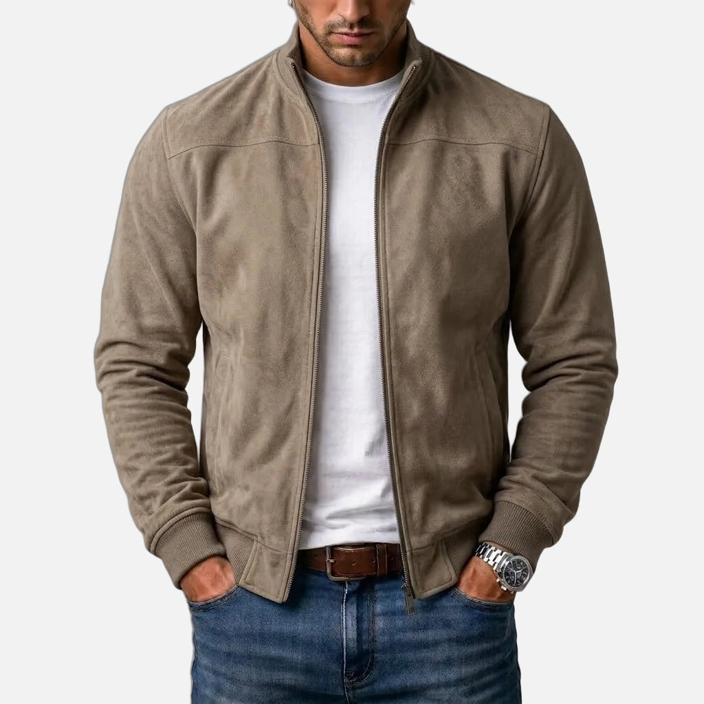 Varga | Suede Bomber Jacket